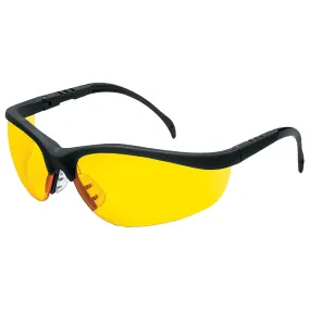 MCR Safety Klondike KD1 Safety Glasses - Black Frame - Amber Lens - KD114