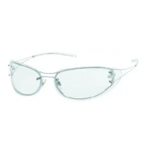 Metal Frame And Temples - Clear Lens - Rubber Temple Tips Safety Glasses