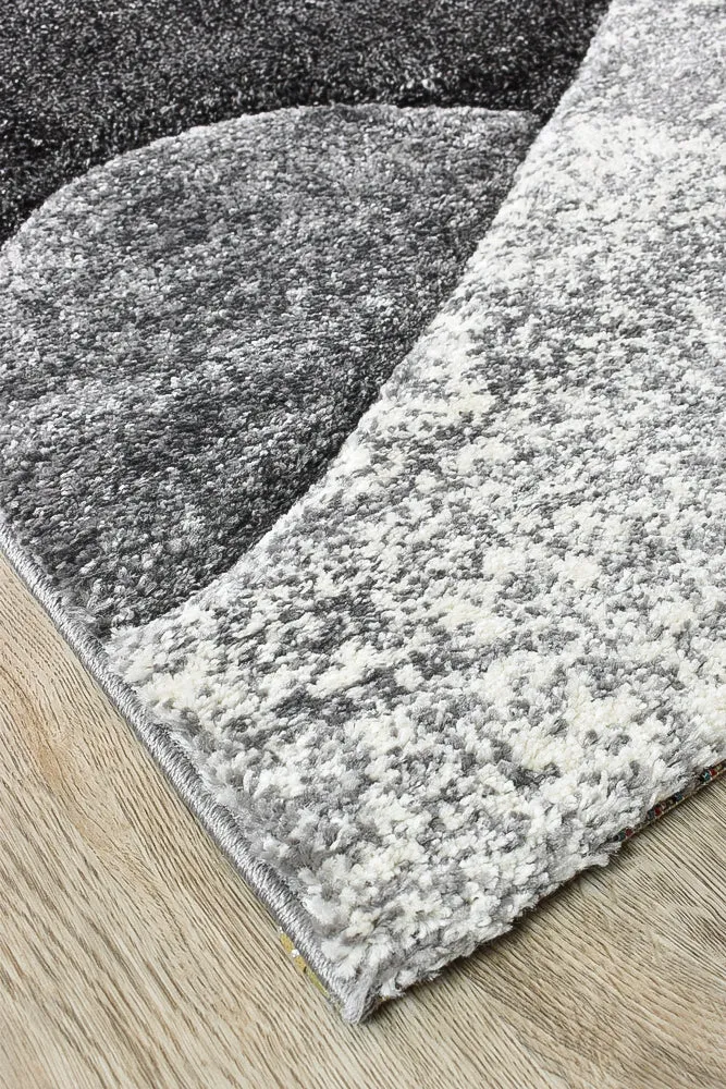 Millard 298 Dark Grey Light Grey Runner Rug by Austex