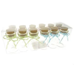 Mini Corked Jars Favor Bottle, 12-Piece