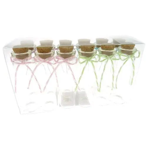 Mini Corked Jars Favor Bottle, 12-Piece