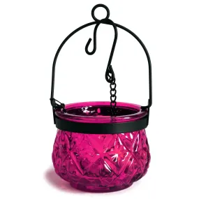 Moroccan Style Hanging Candle Lantern - Violet