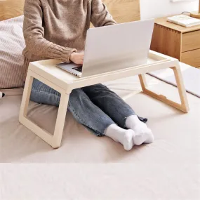 Multifunction Laptop Bed Desk with foldable legs for Home Office (White)