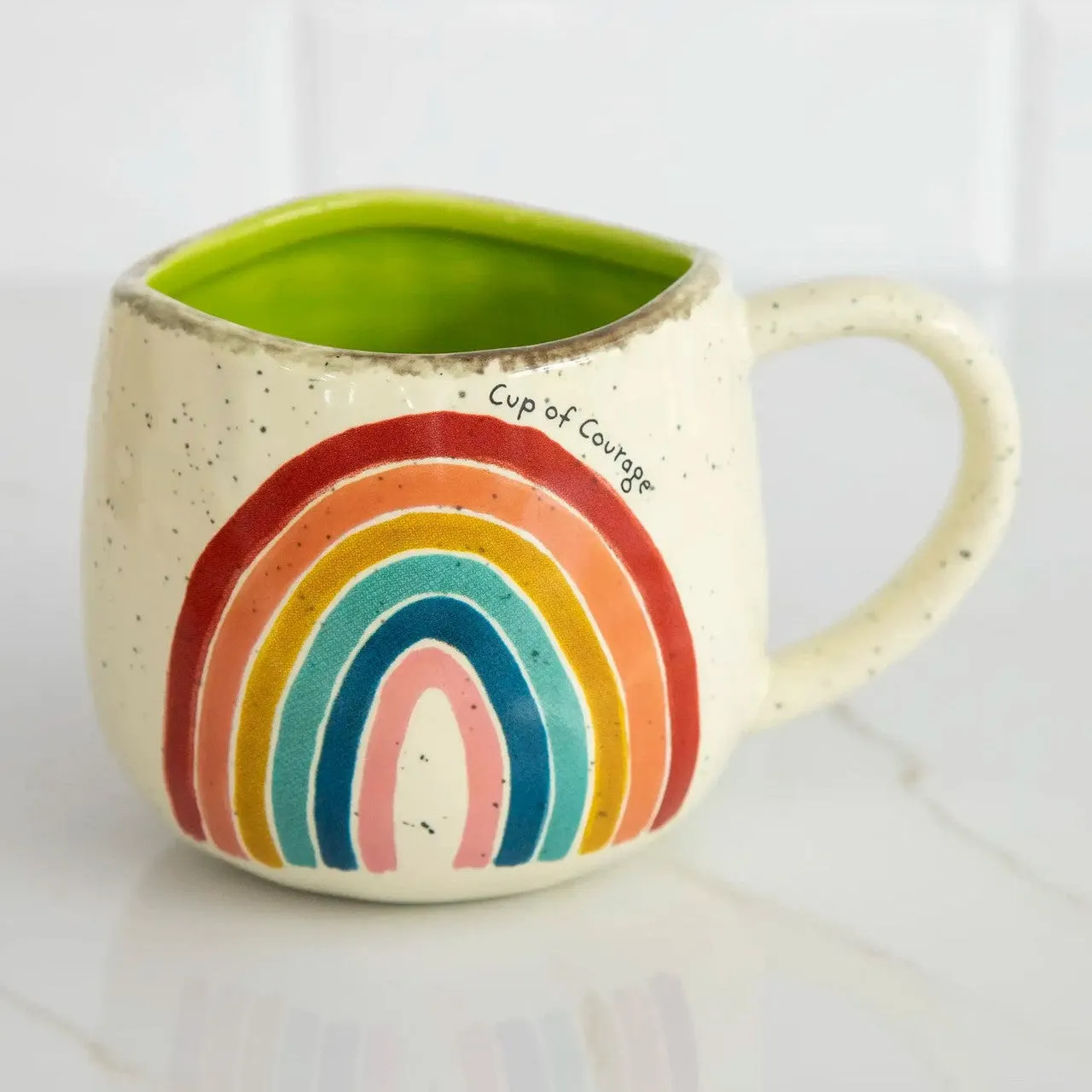 Natural Life Artisan Rainbow Coffee Mug - Cup of Courage