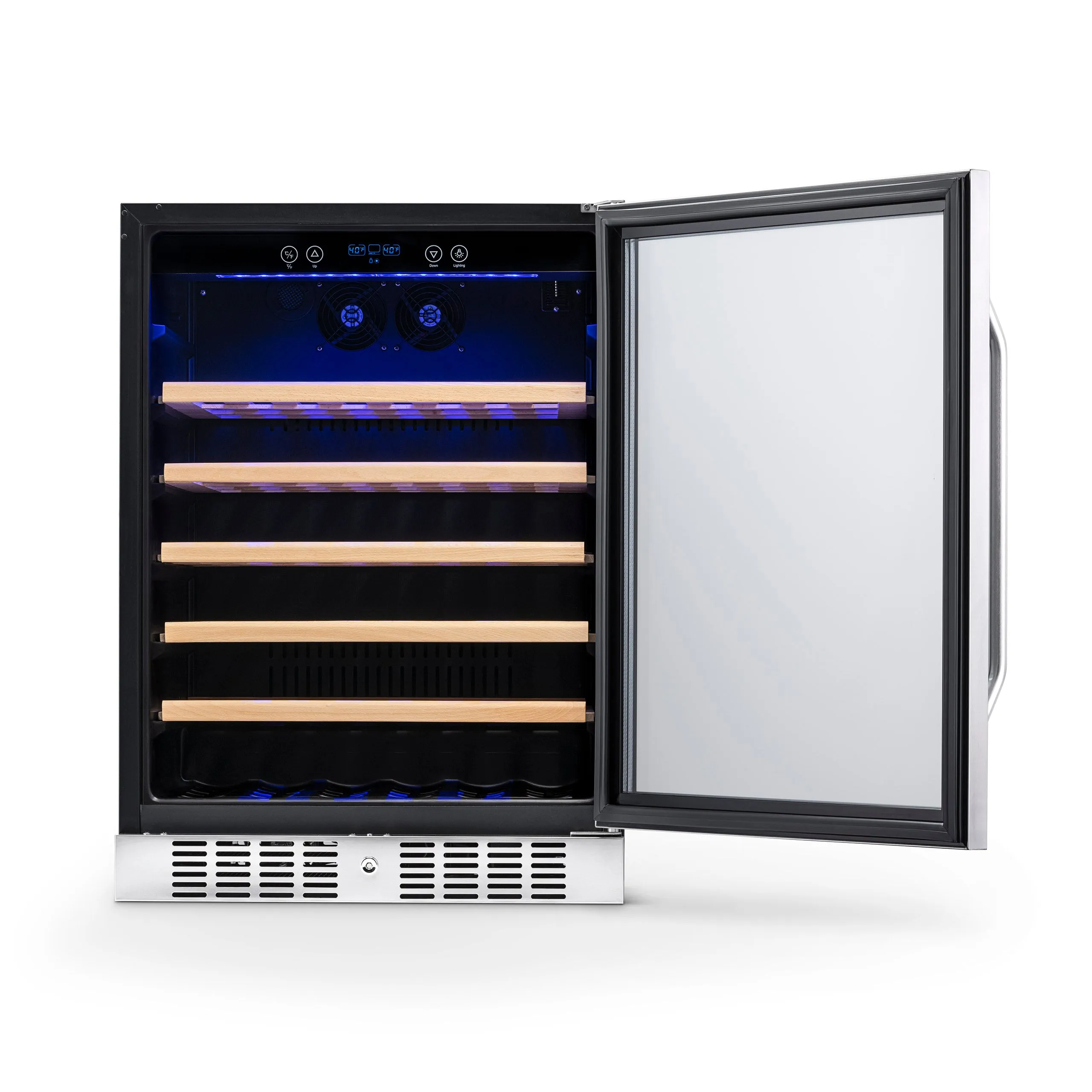 Newair® 52-Bottle 24" Stainless Steel Built-In Wine Fridge