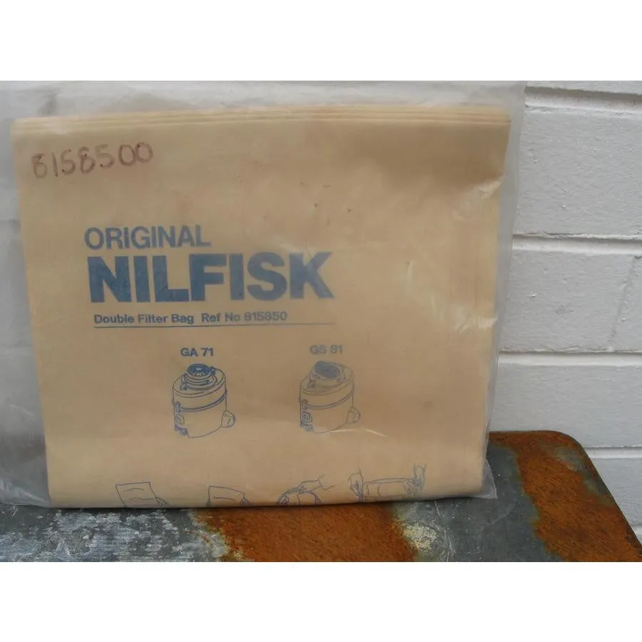 Nilfisk and Tellus GA71 GS81 and GM81 Vacuum Cleaner 15 Lit Dustbags 5 Pk Use 107418525