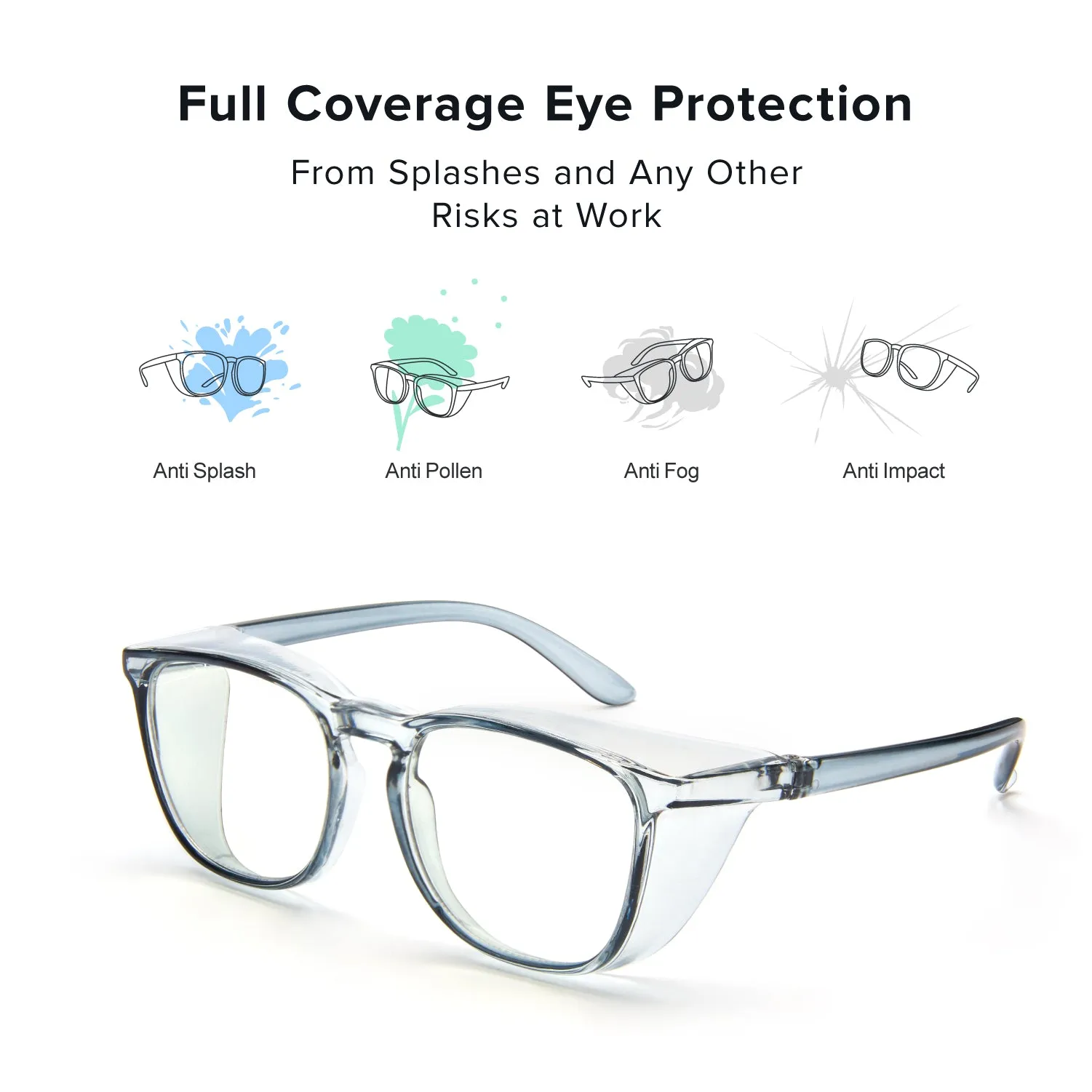 Nurse Safety Glasses, Anti-Fog, Goggles for Full Eye Protection