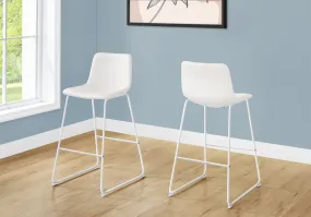 Office Chair - White Leather-Look / Stand-Up Desk