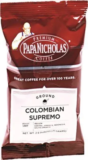 Papa Nicholas Premium Coffee Colombian Supremo 3.0 Lb. 18 Bags Per Case