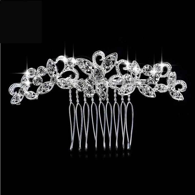 Pearl Crystal Wedding Hair Floral Bridal Hair Combs Accessories