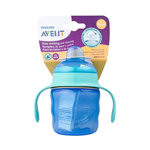 Philips Avent Classic Soft Polypropylene Spout Cup (Green/Blue, 200ml)