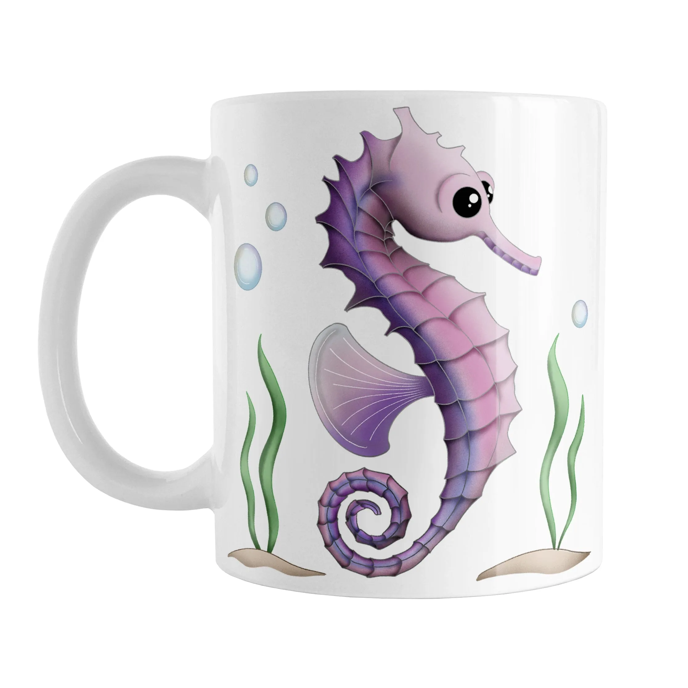 Pink and Purple Seahorse Mug