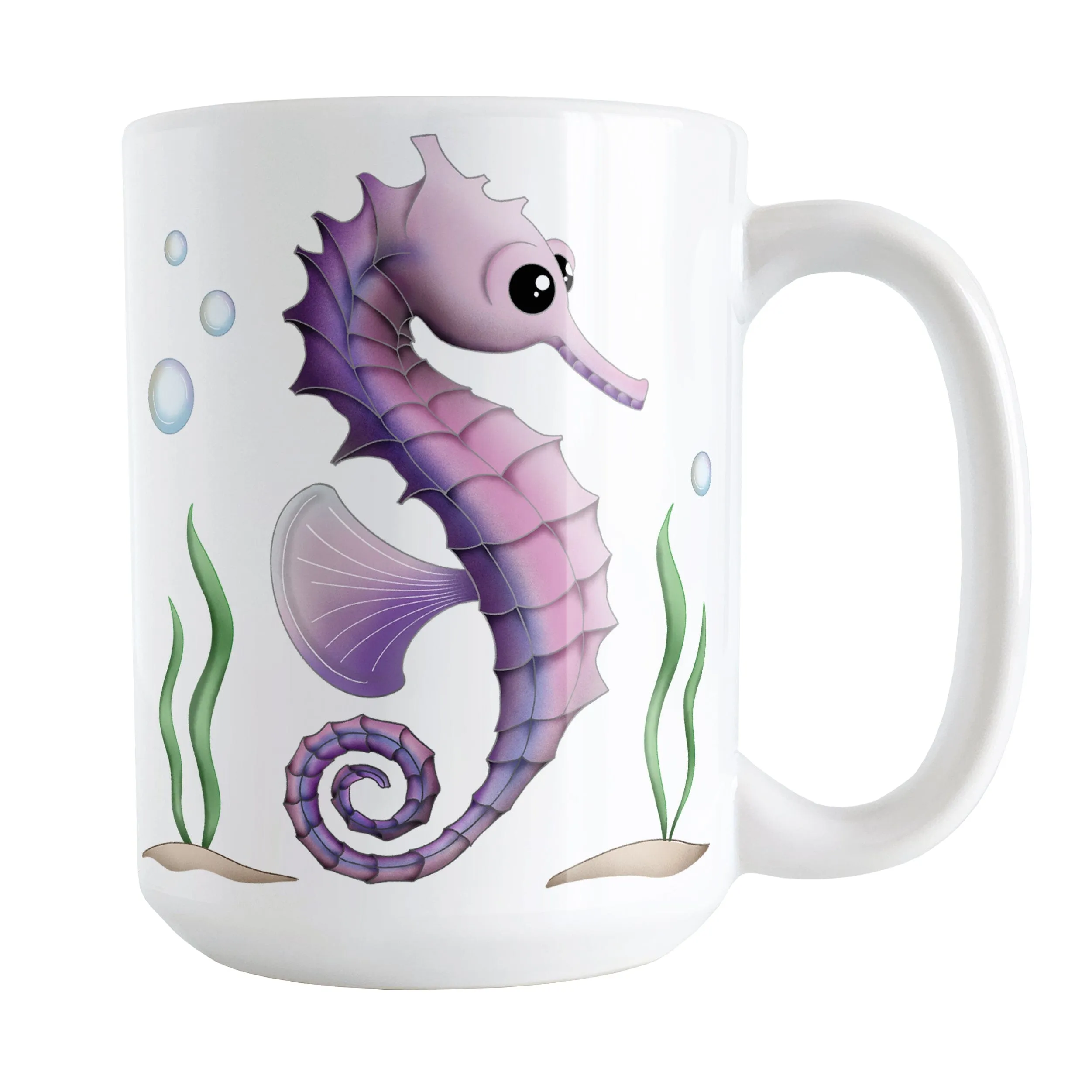 Pink and Purple Seahorse Mug