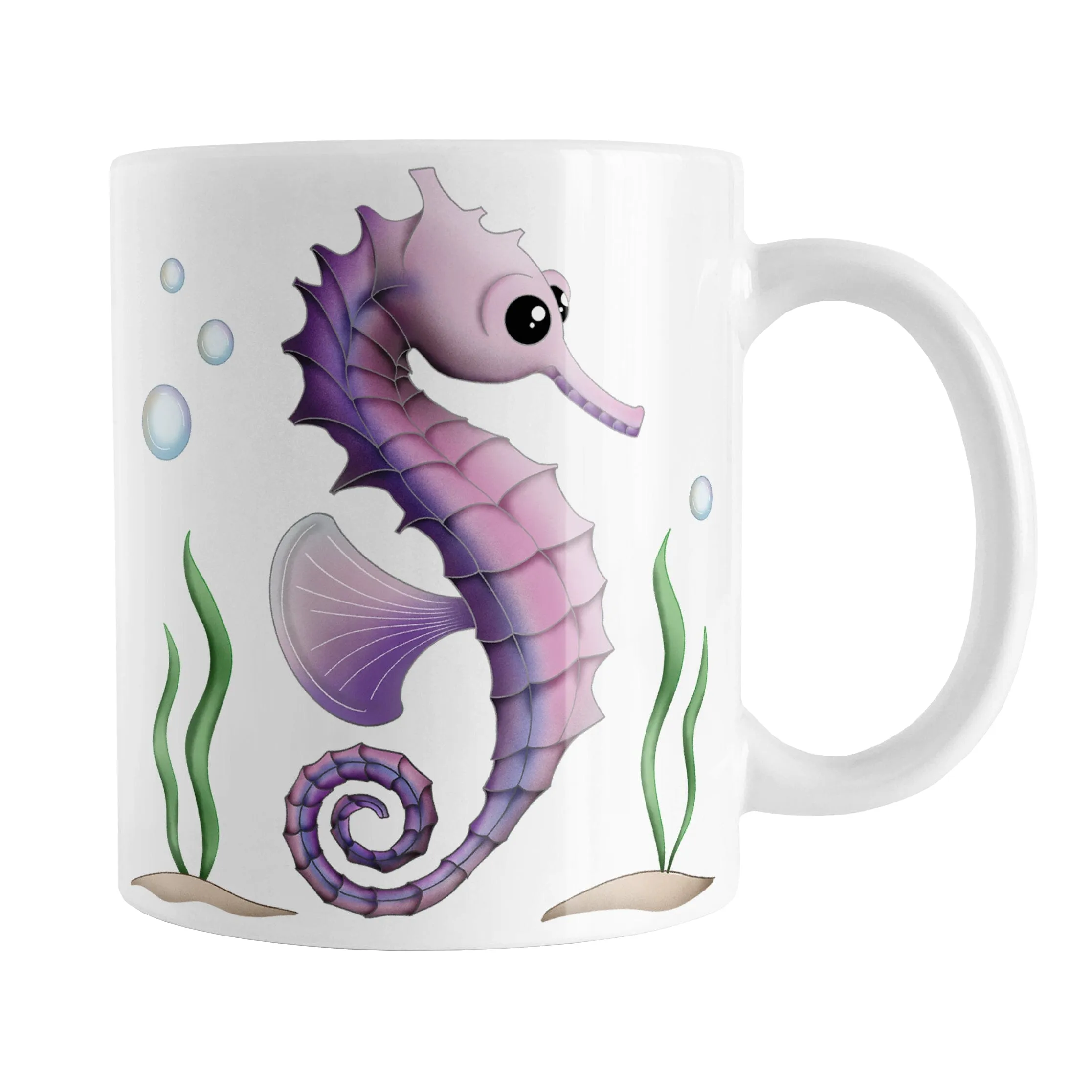 Pink and Purple Seahorse Mug