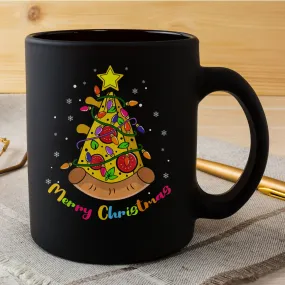 Pizza Christmas Tree Lights Xmas Lovers Mug