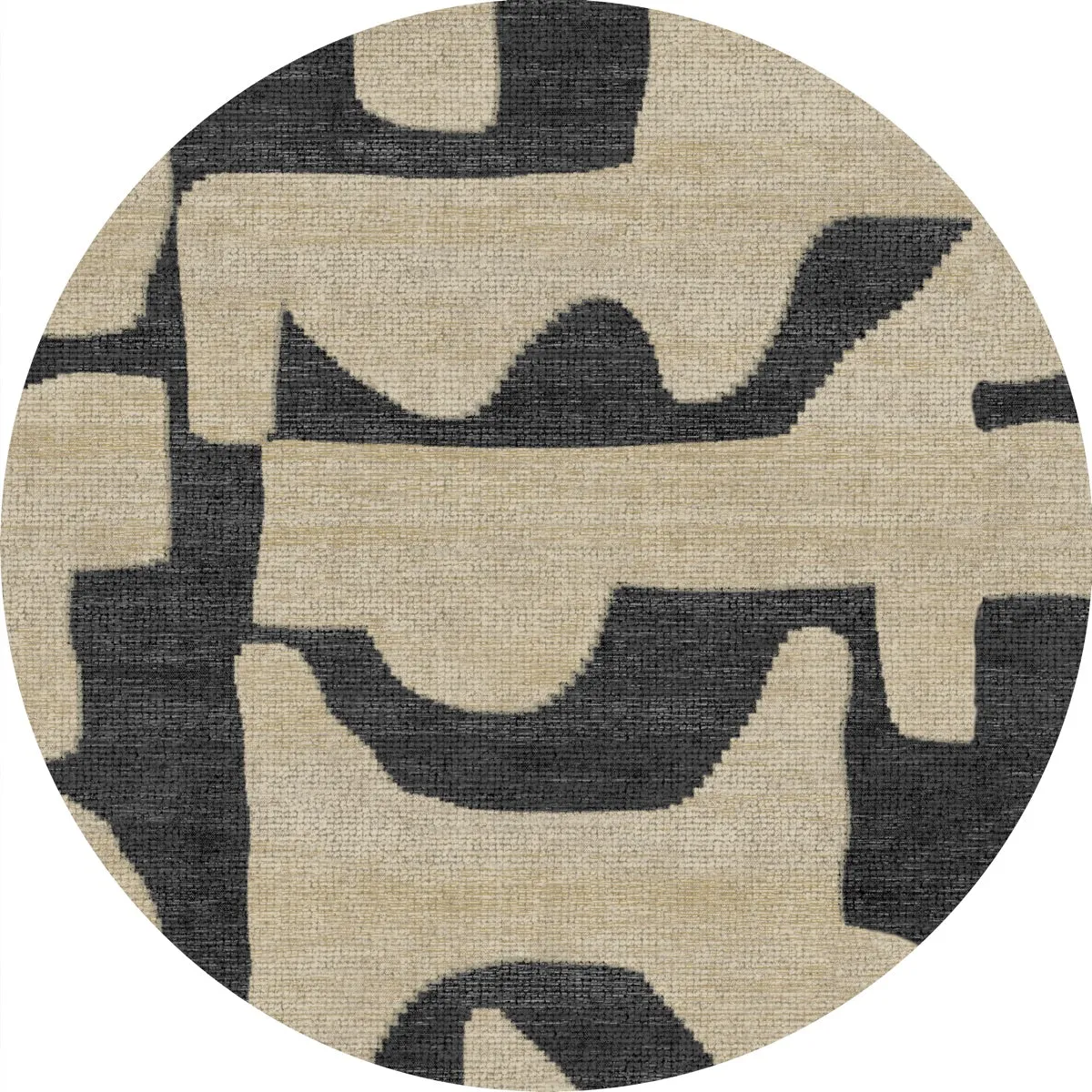 Puzla Natural Black Rug