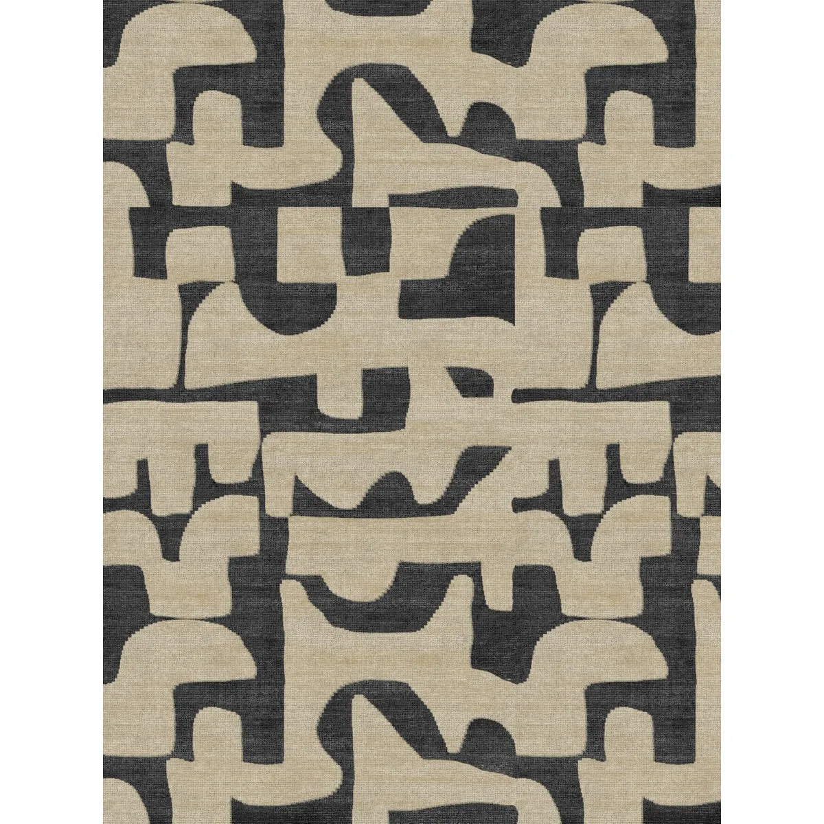 Puzla Natural Black Rug