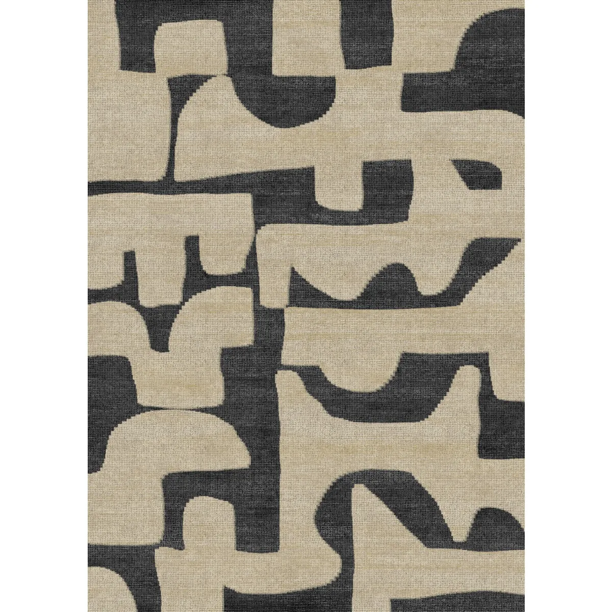 Puzla Natural Black Rug