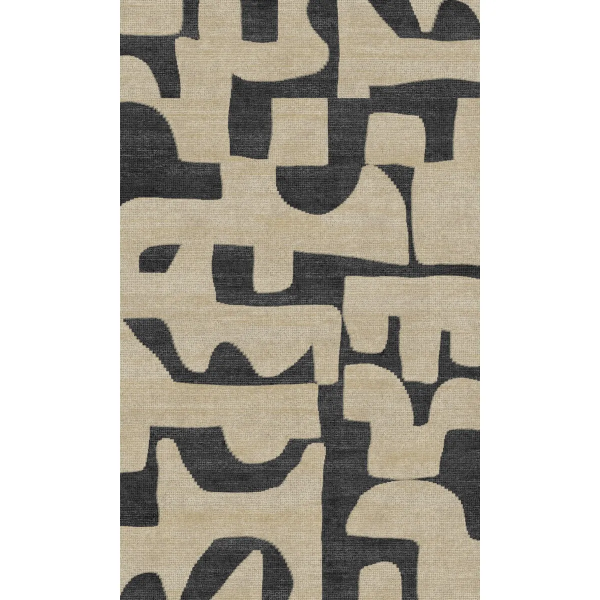 Puzla Natural Black Rug