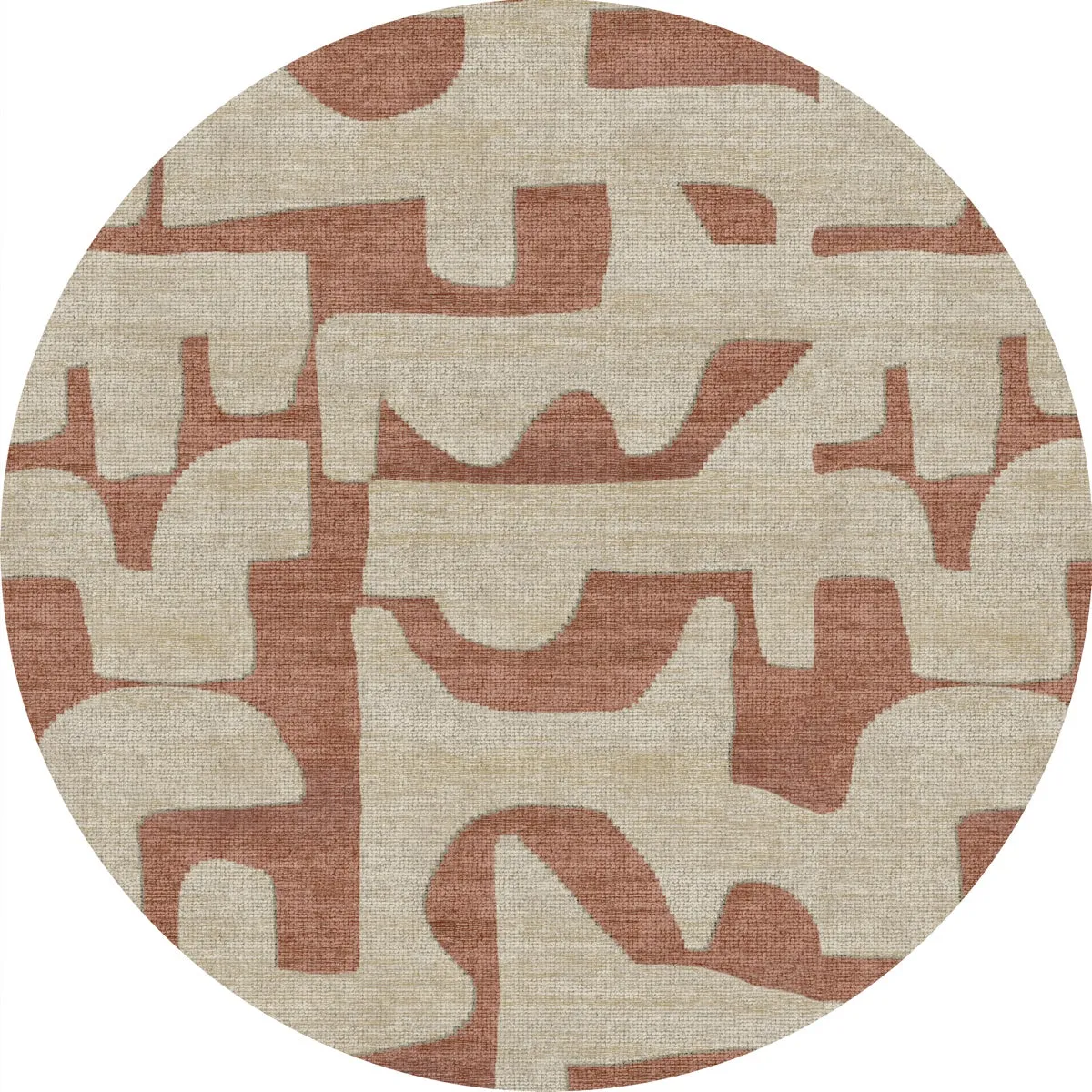 Puzla Orange Natural Rug - Second Love