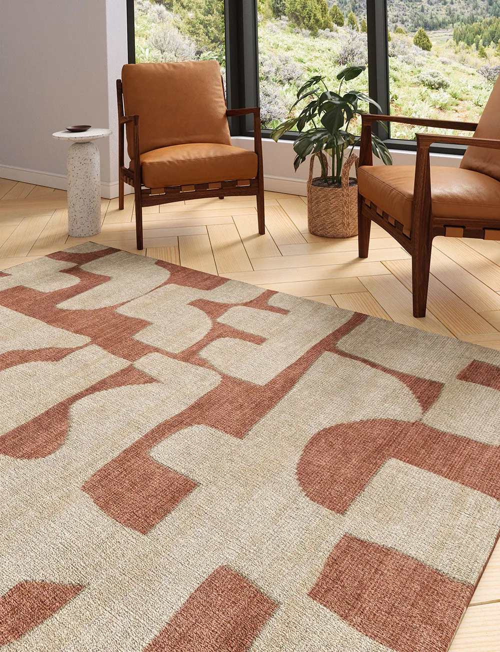 Puzla Orange Natural Rug - Second Love