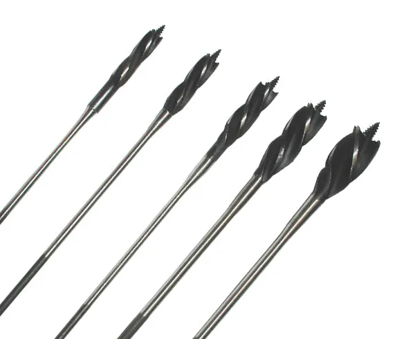 Quattro Auger Flex Drill Bit With Four Cutting Edges and A Screw Tip