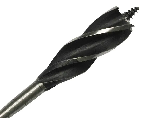 Quattro Auger Flex Drill Bit With Four Cutting Edges and A Screw Tip