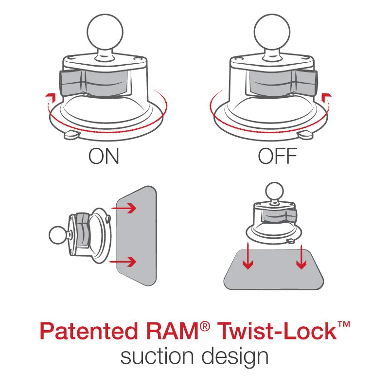 RAM® Twist-Lock™ Suction Cup Mount for Garmin StreetPilot c530   More