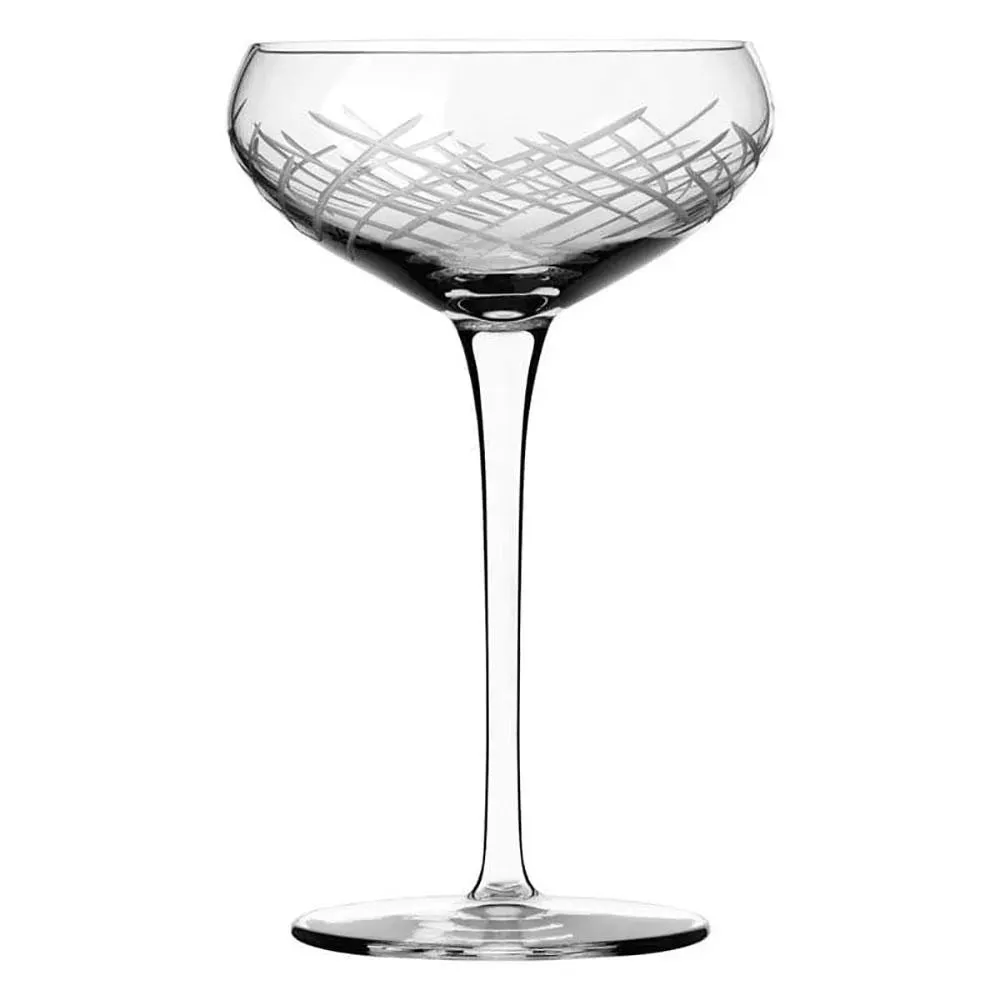 Reserve by Libbey 9 oz. Renewal Crosshatch Coupe Glass - Case of 12 Pcs