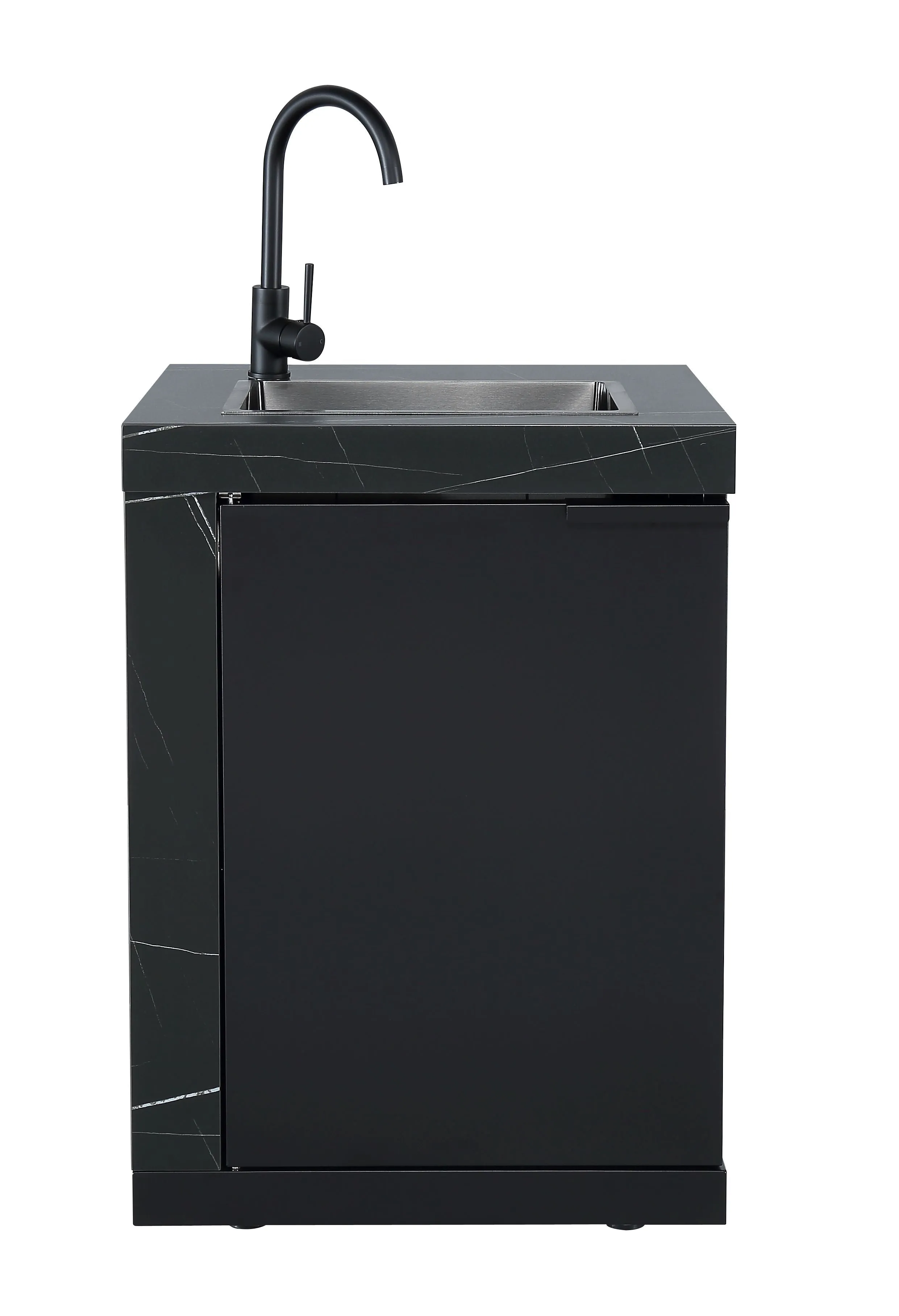 Rockpool Black 4B   Wok: Designer Outdoor BBQ Kitchen Package Inc Fridge, Sink, Rear Infrared, Rotisserie, BBQ Cover