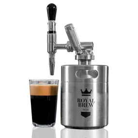 Royal Brew Nitro Cold Brew Coffee Maker Keg Silver 2 Liter