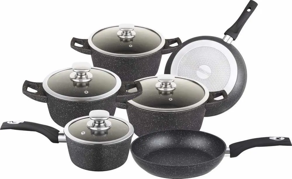 Royalty Line RL-FC14L; Cookware set in marble coating