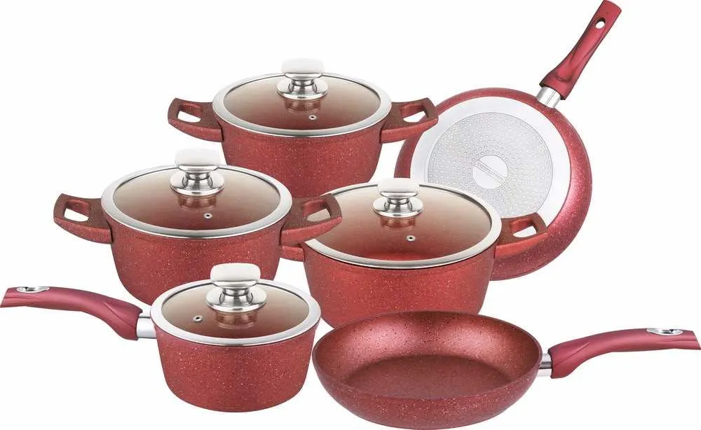 Royalty Line RL-FC14L; Cookware set in marble coating