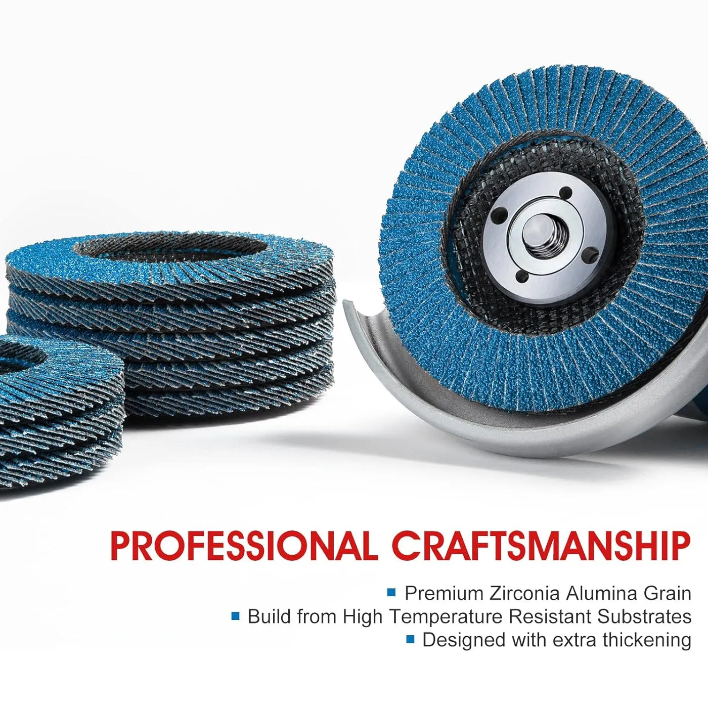 S SATC 20 Pack Flap Discs 40/60/80/120 Grit Grinding Wheel 4.5" x 7/8"