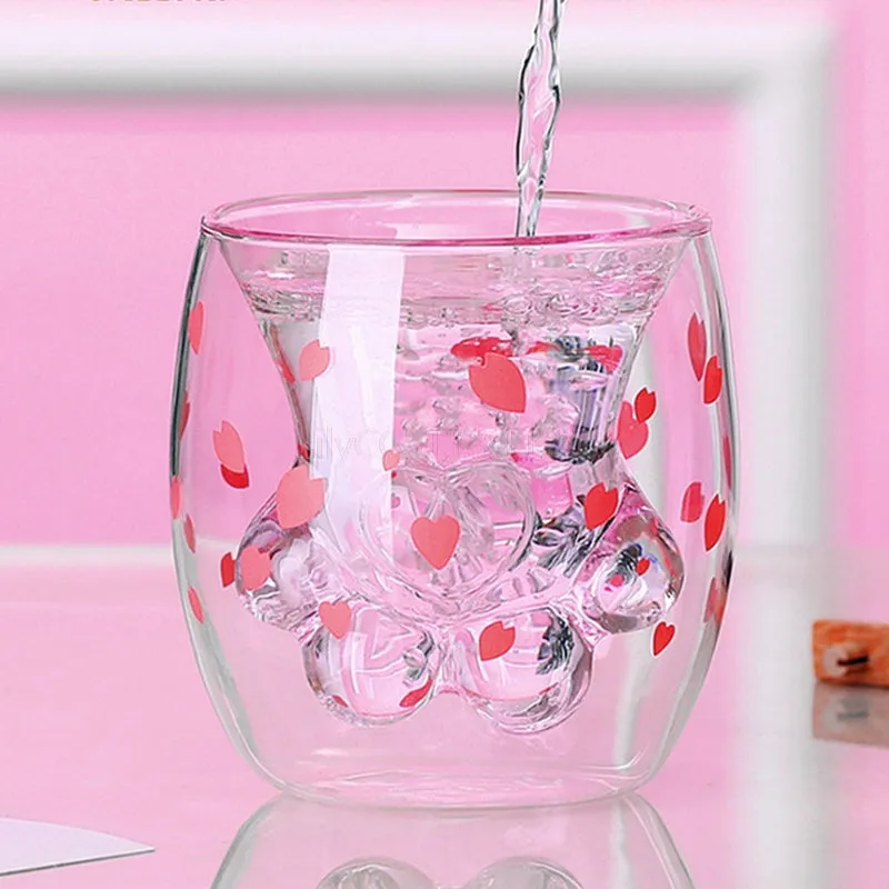 Sakura Hearts Paw Cup