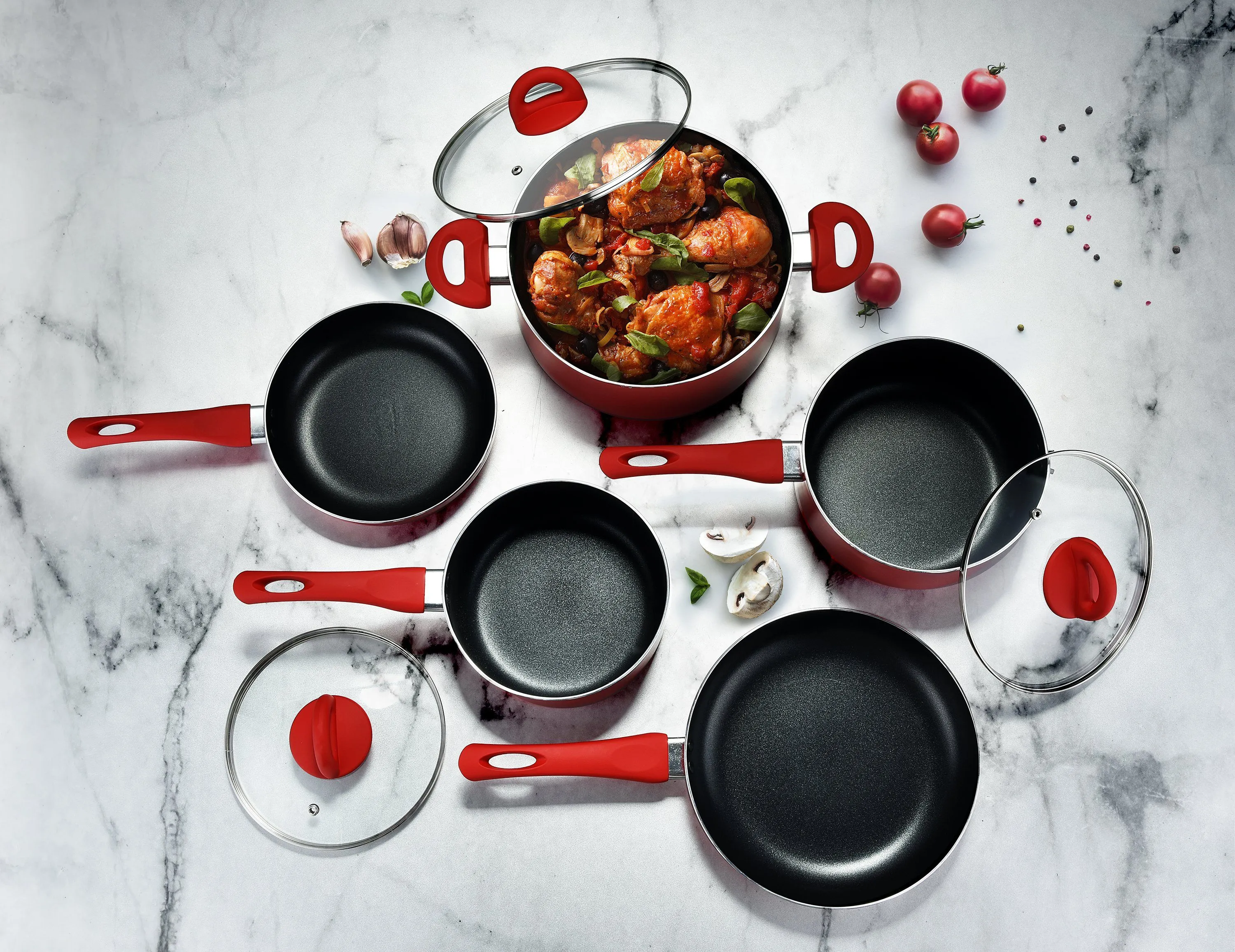 Salsa - 8 Piece Non-Stick Cookware Set