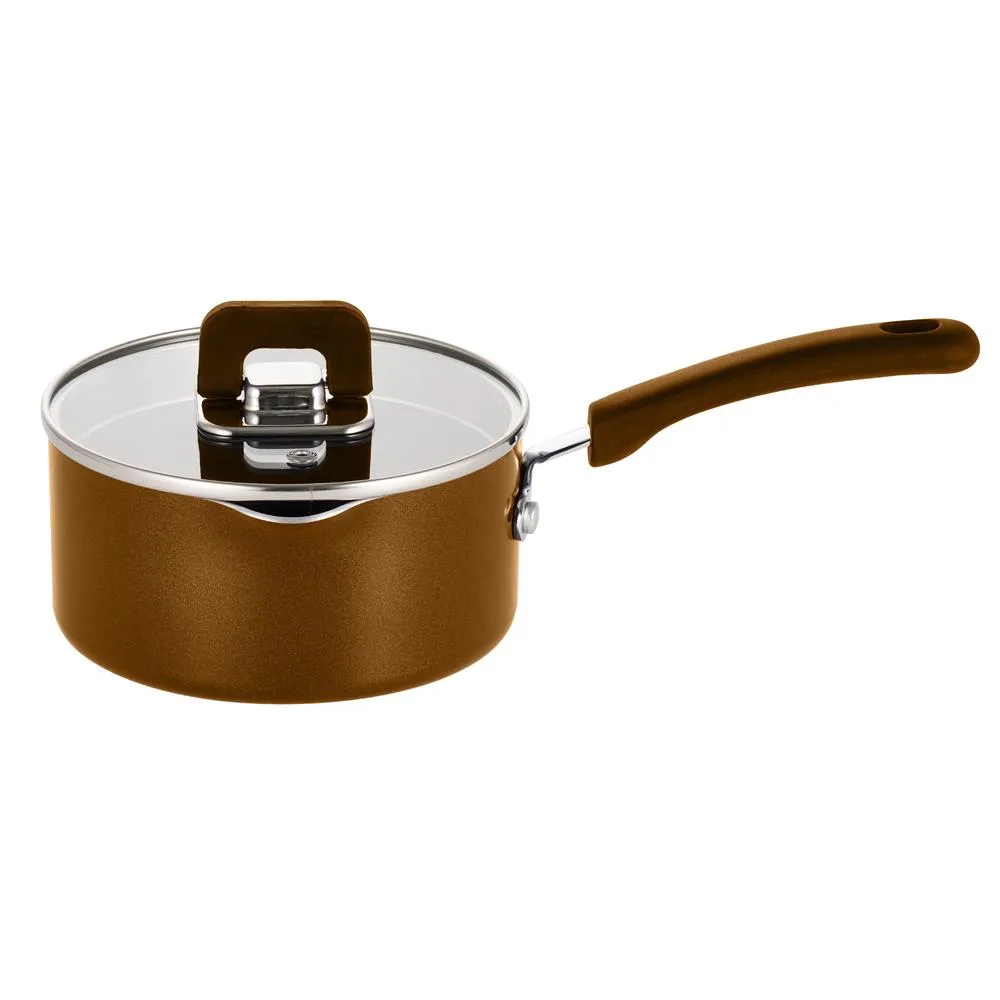 Saucepan Pot With Lid - Non-Stick Stylish Kitchen Cookware With Foldable Knob, 1.5 Quart, Works With Model: Nccwstkbr (Brown)