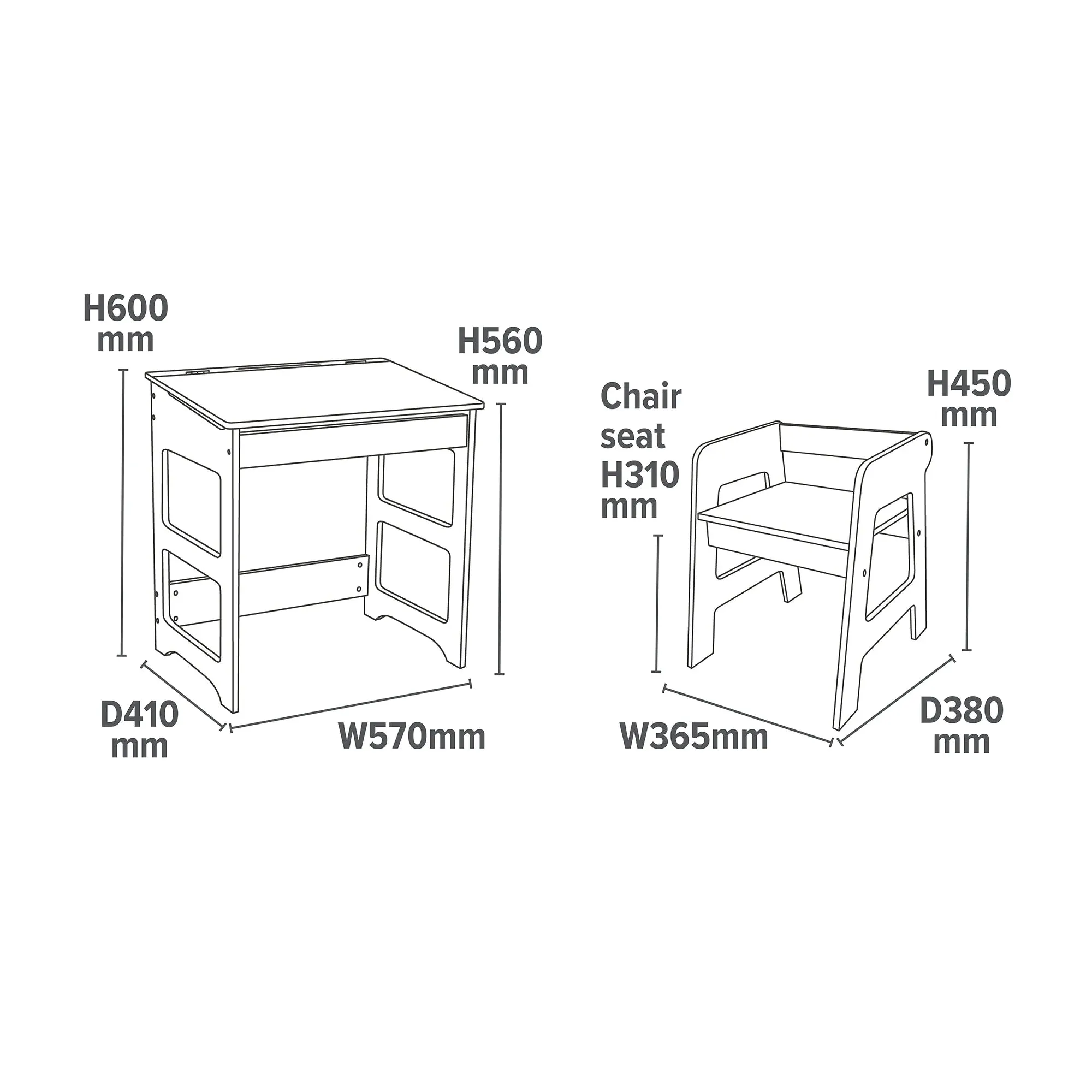 Scandi Study Desk