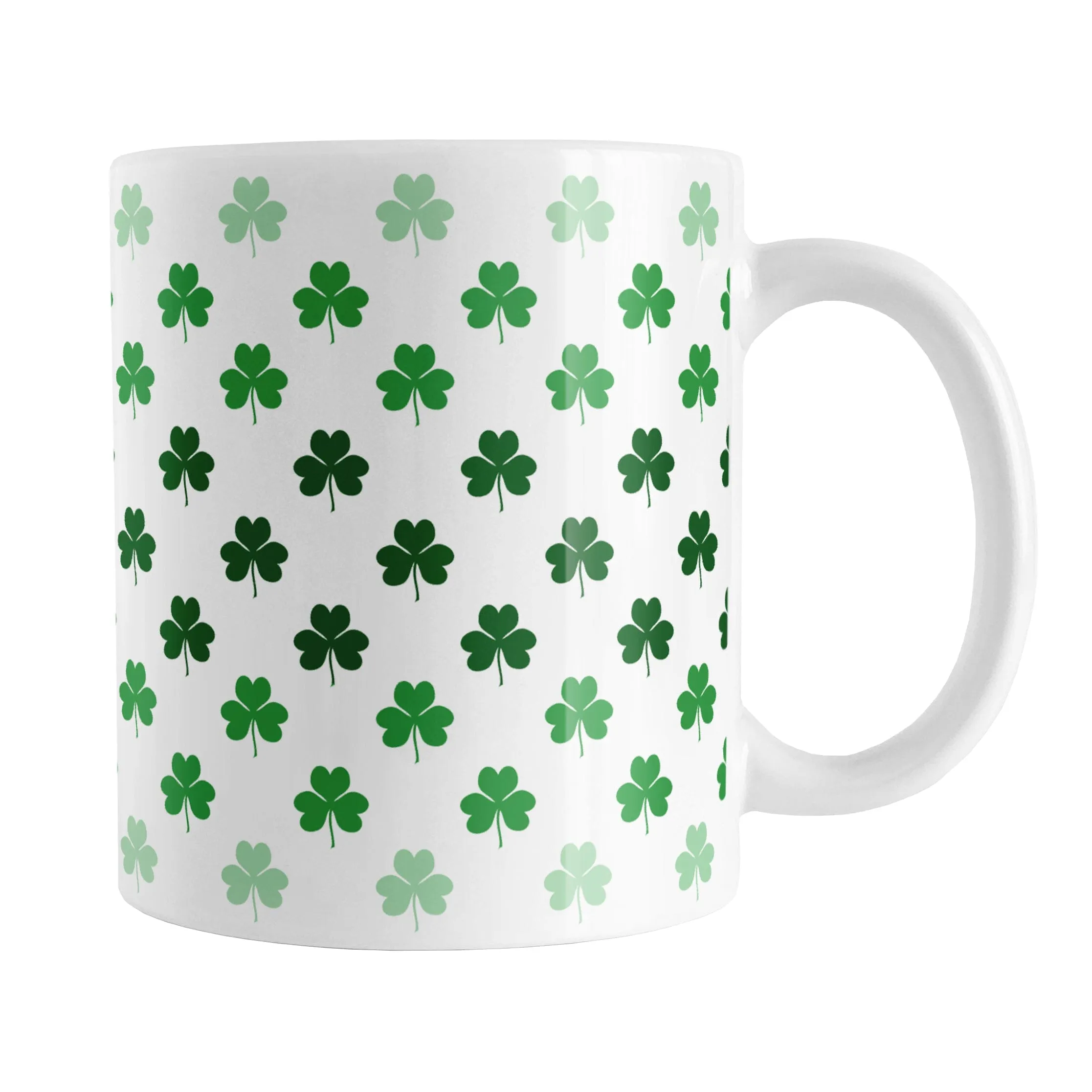 Shamrocks in Green Mug