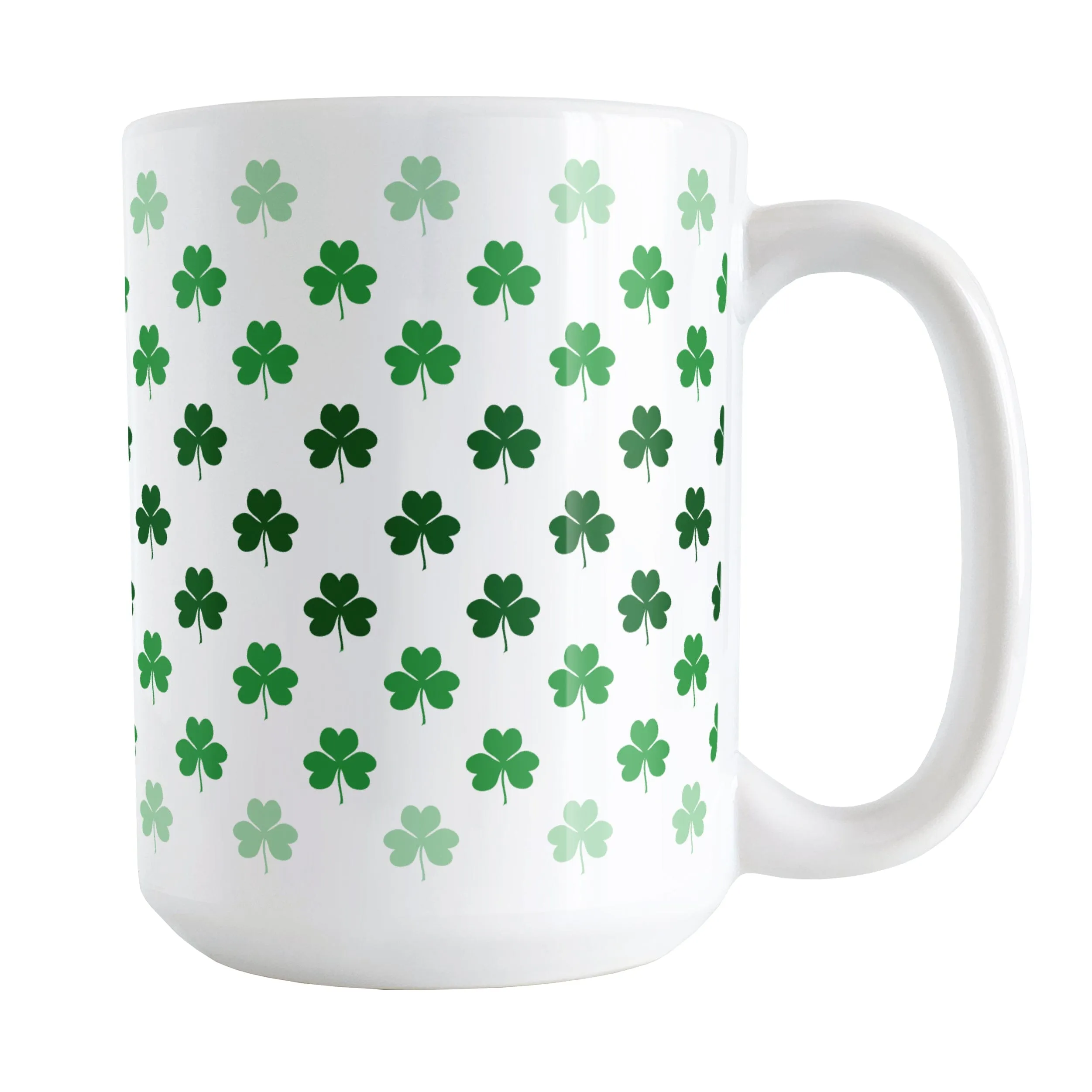 Shamrocks in Green Mug