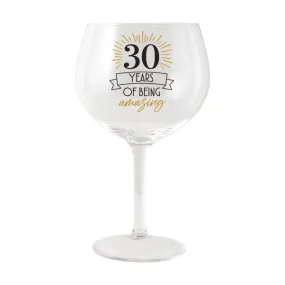 Sip Celebration 30th Balloon Glass