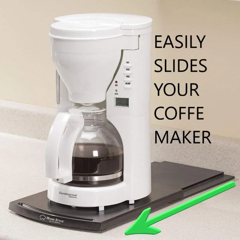 Sliding tray for coffee maker