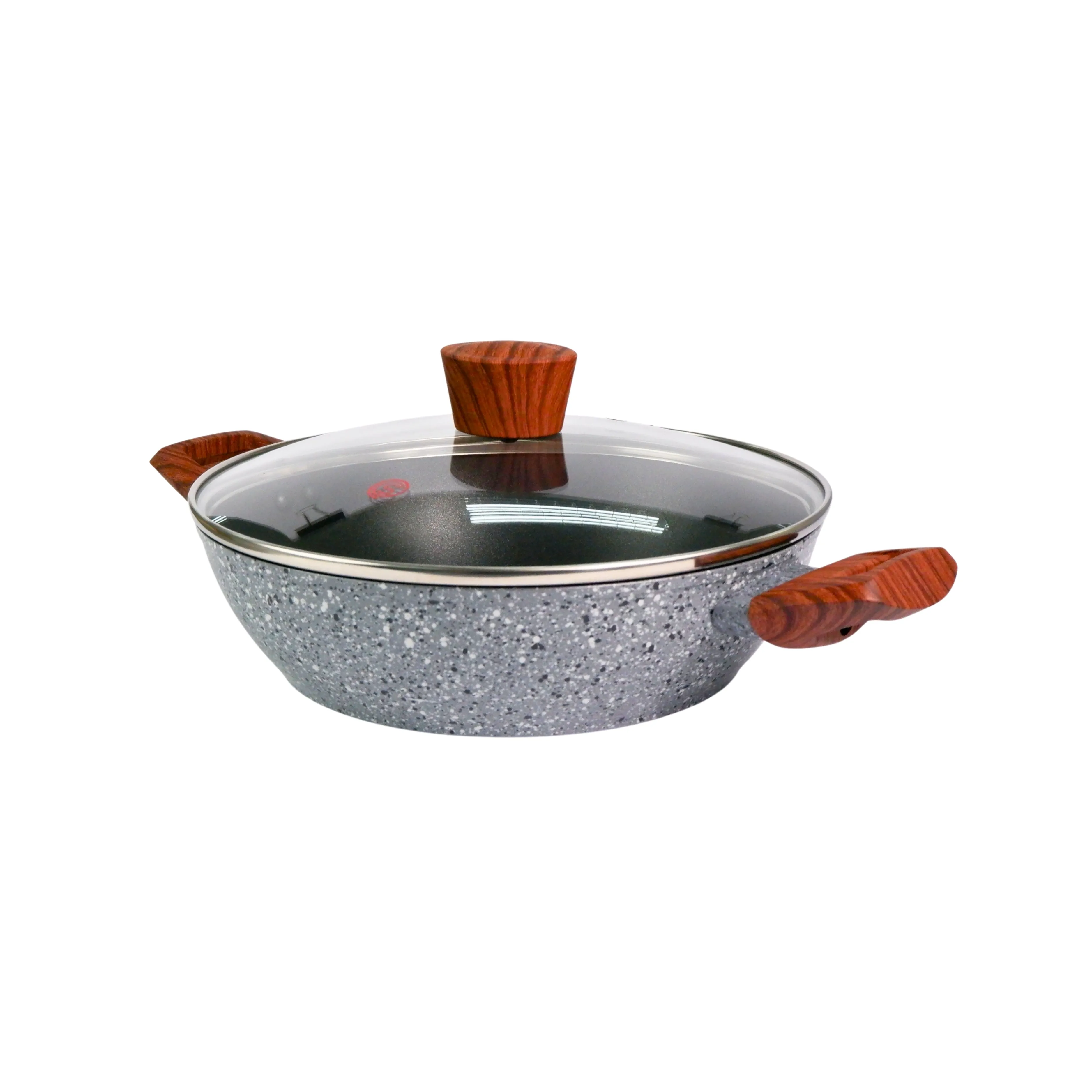 Slique Premium Granite Wok Skillet 24cm with Lid in a Box