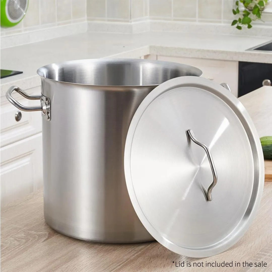 SOGA Stock Pot 21L Top Grade Thick Stainless Steel Stockpot 18/10 Without Lid