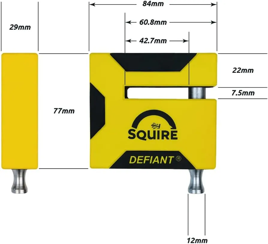 Squire Defiant® Sold Secure Diamond Approved Motorcycle Brake Disc Lock