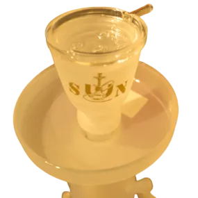 Sun glass shisha White - أرجيلة سن الزجاجية أبيض