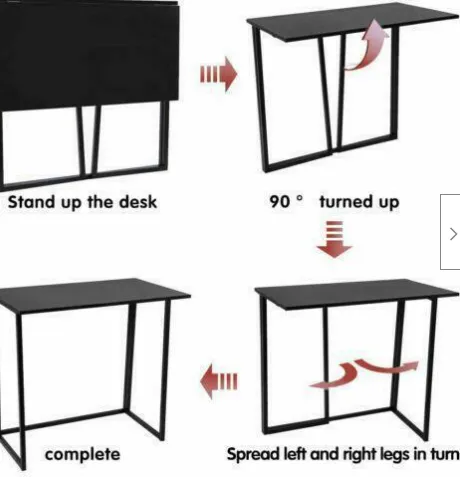 Table Small Foldable No Assembly Computer Desk Home Office Laptop