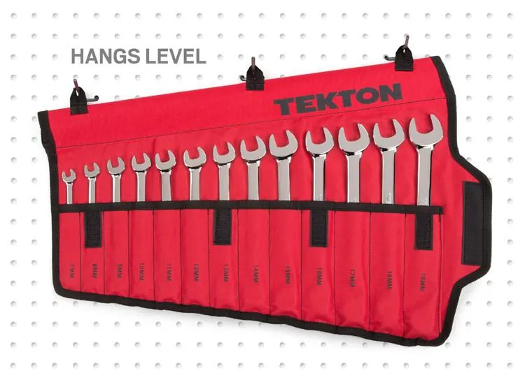 Tekton WRN-03393 15 Pc Metric Combination Wrench Set (8-22 mm)