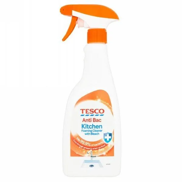 TESCO ANTI BAC KITCHEN FOAMING CLEANER WITH BLEACH 500ML