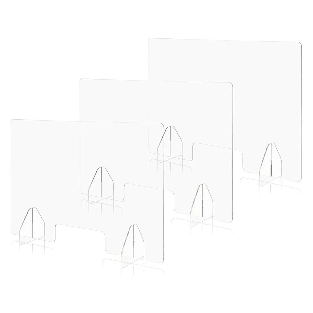 TheLAShop 36" Sneeze Guards for Desk Acrylic Dividers 6mm Thick 3ct/Pack